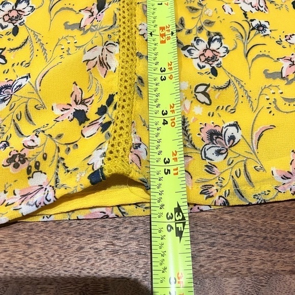 Skies are Blue 1X Dress Yellow Floral Sleeveless Lined Light - Picture 6 of 10